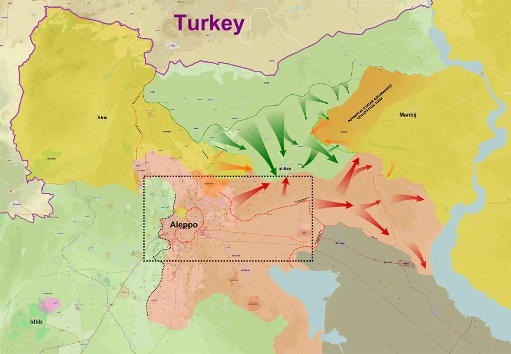 Western al Bab offensive 2016 within Northern Syria